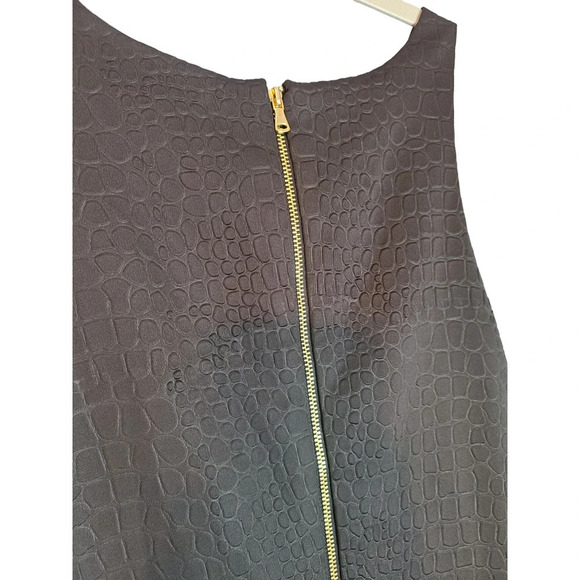 Amanda Uprichard Textured Faux Reptile Racerback Dress in Black - Size Small - Picture 5 of 6